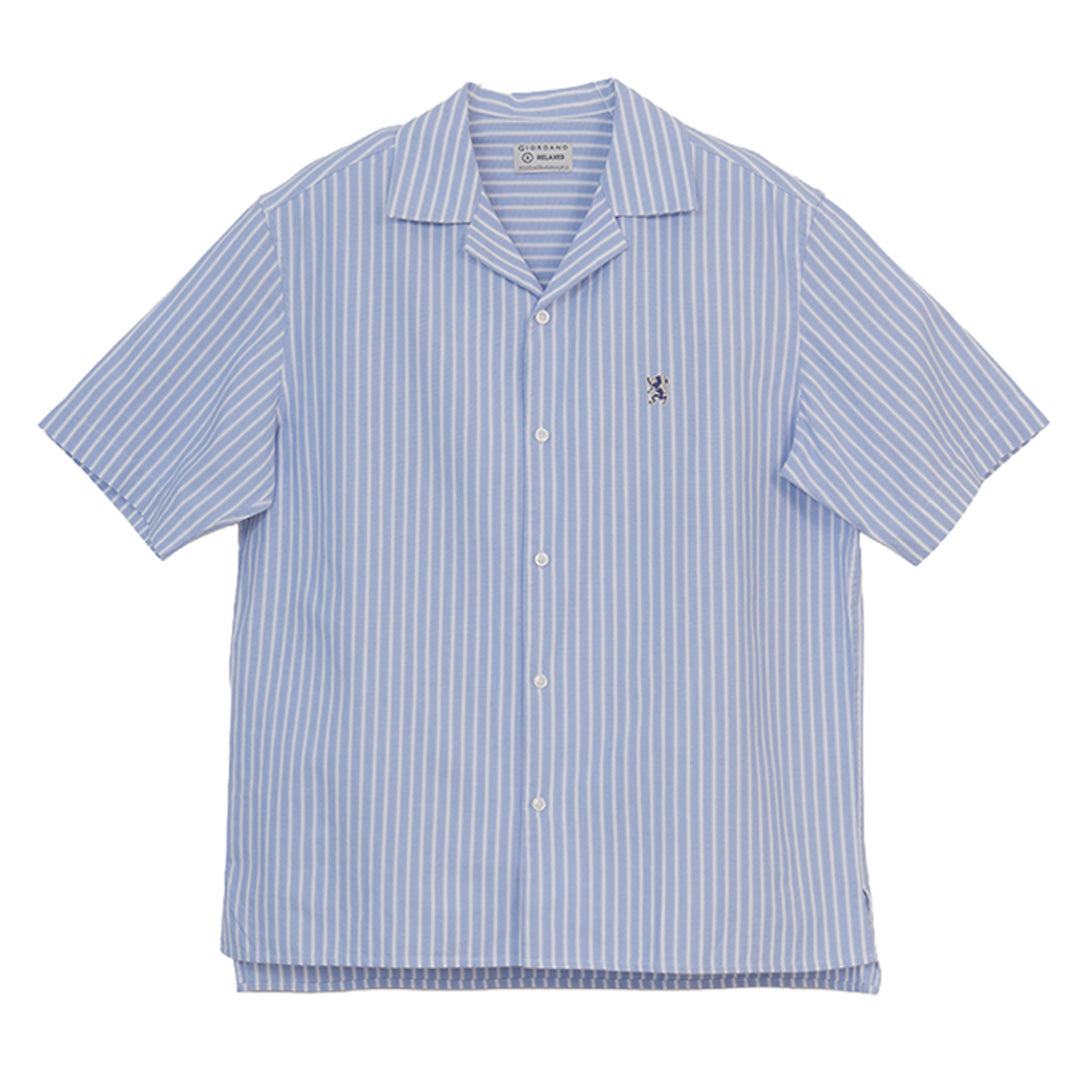 GIORDANO Men's Cotton Oxford Full Opening Short Sleeves Relax Fit Button Shirt (01046239)