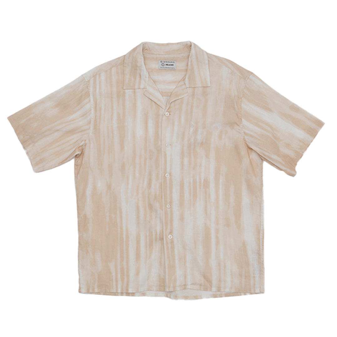 GIORDANO Men's Linen Cotton Poplin Short Sleeves All Over Print Shirt (01045206)