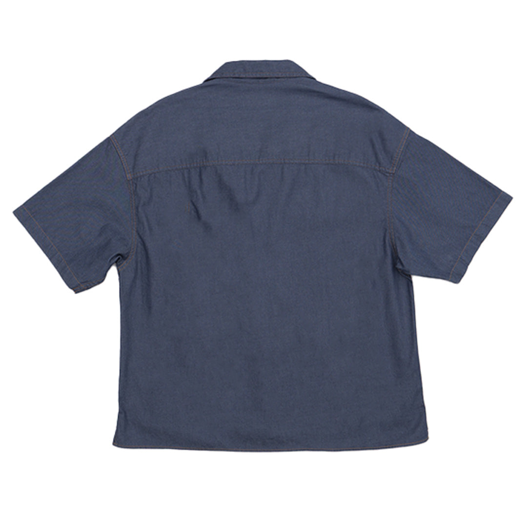 GIORDANO Men's Cotton Twill  Short Sleeves Oversize Shirt (01045282)