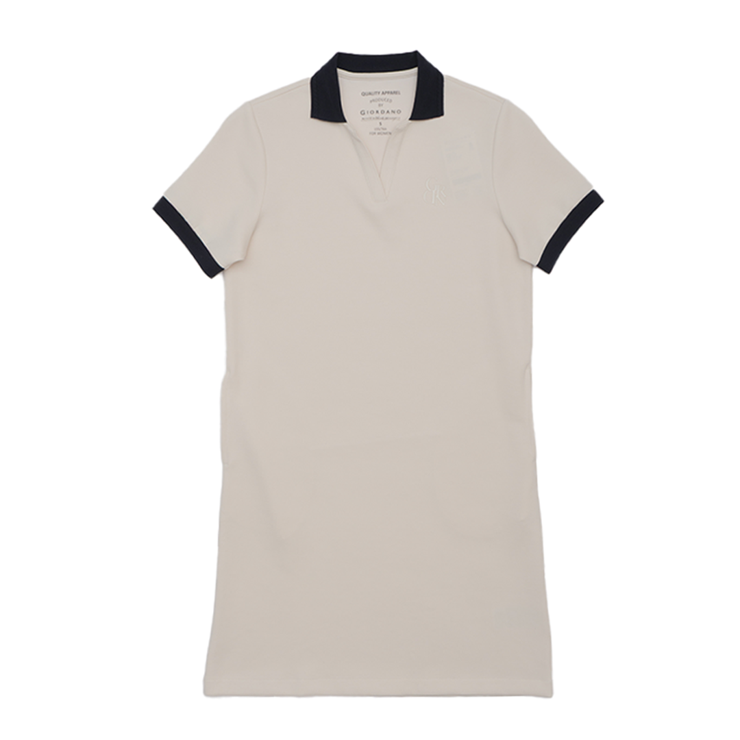 GIORDANO Women's Short Sleeves Comfort Fit Polo Dress   (05465402)