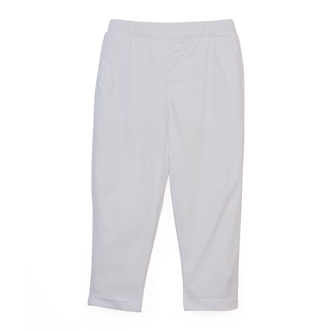 GIORDANO Women's Cotton Twill Mid Rise Relax Tapered Audrey Cropped Pants (05426256)