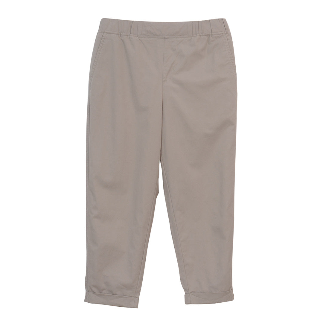 GIORDANO Women's Cotton Twill Mid Rise Relax Tapered Audrey Cropped Pants (05426256)