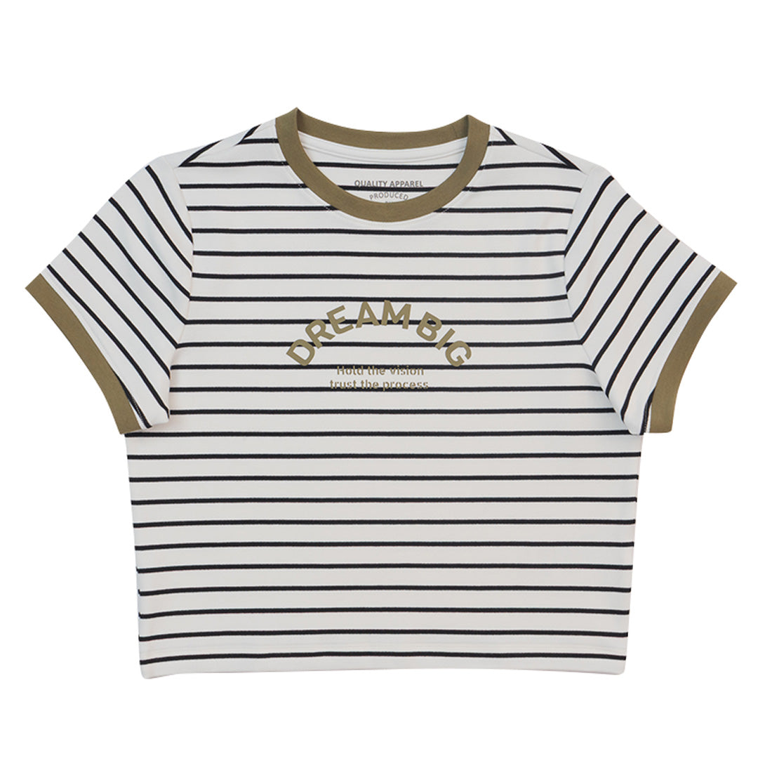 GIORDANO Women's Stripe Printed Tee (05325285)