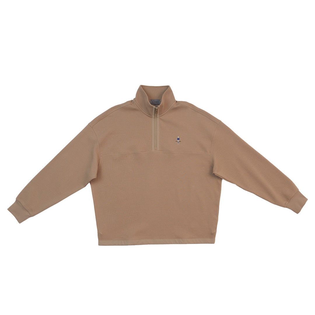 GIORDANO Men's Classic Man Textured Jacquard Mock Neck Oversize Sweatshirt (01025612)