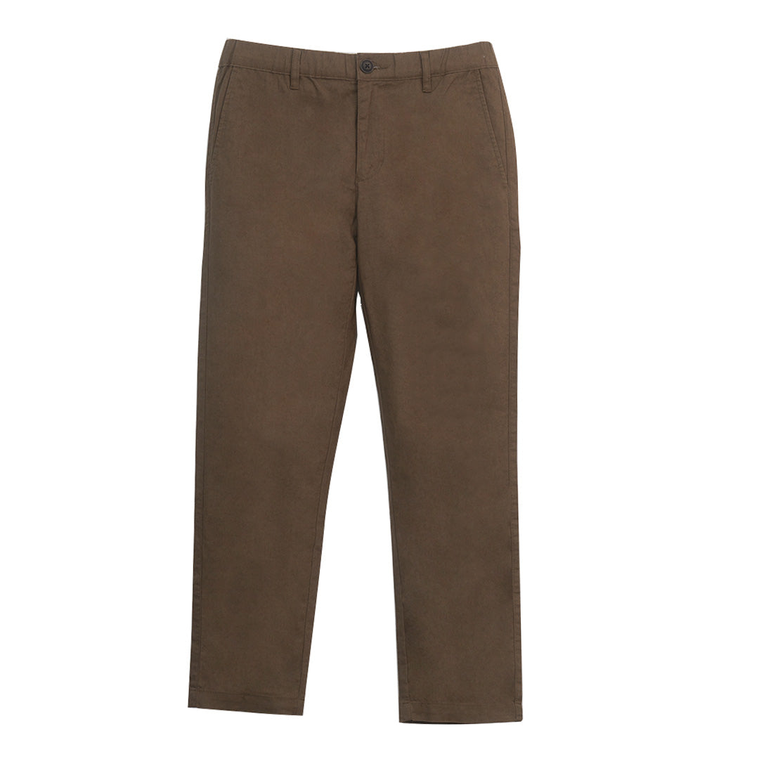 GIORDANO Men's Linen Cotton Plain Weave Low Rise Slim Tapered Crop Pants (01126202)