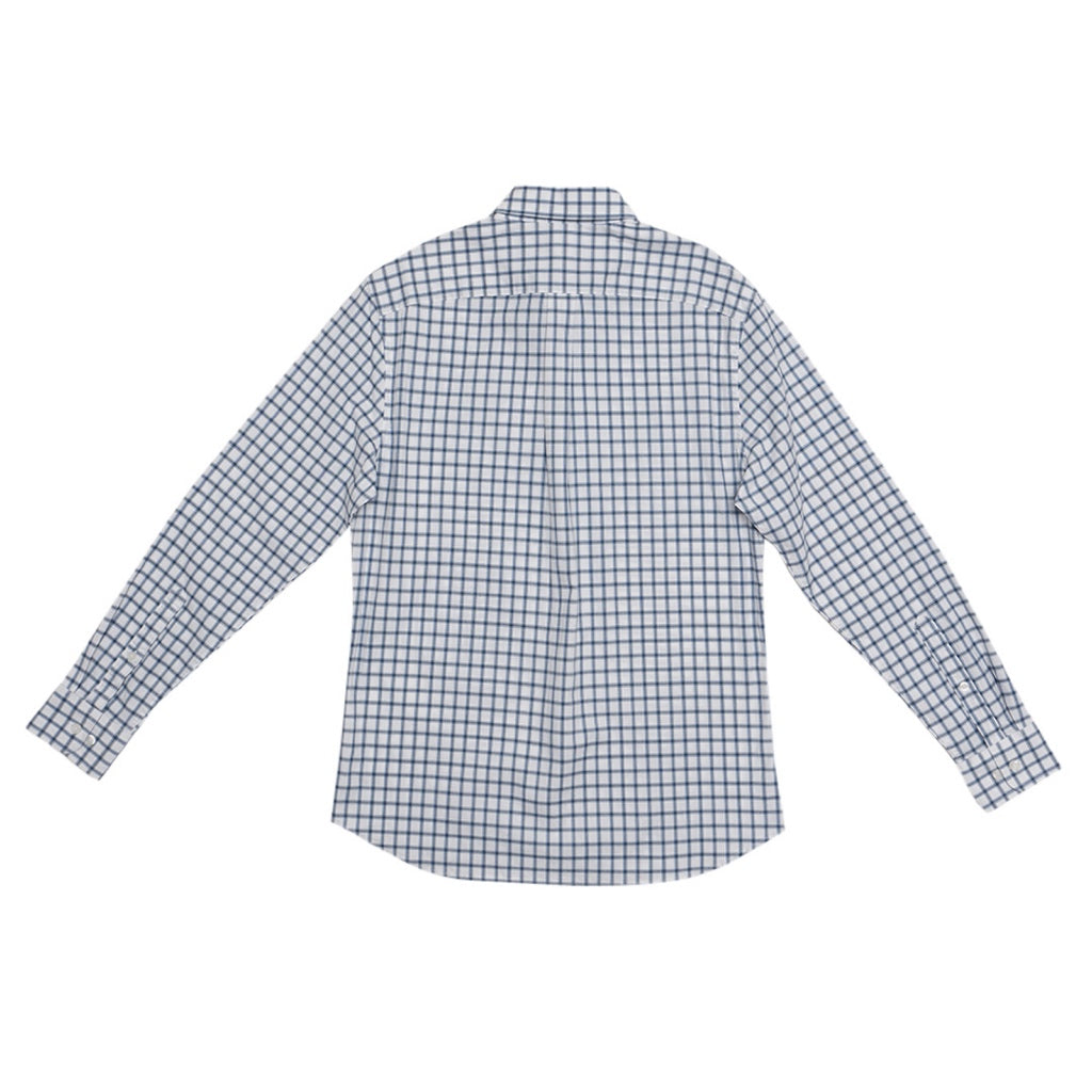 GIORDANO Men's Classic Man Long Sleeves Oxford Shirt (01044043) - 30 - White x Navy