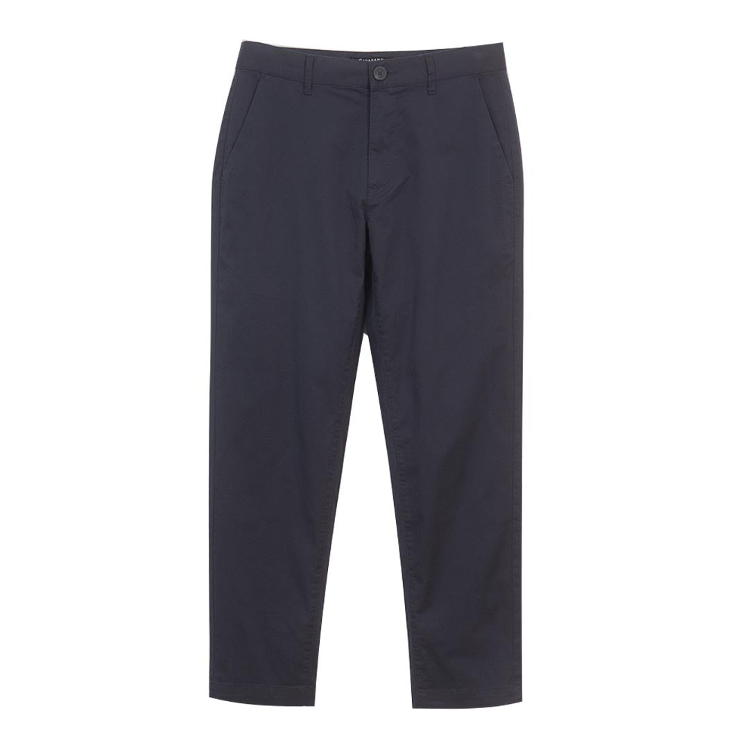 GIORDANO Men's Cotton Twill Low Rise Slim Tapered Crop Pants (01126001)