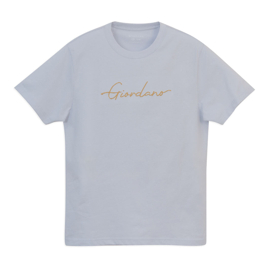GIORDANO Men's Signature Logo Slim Fit Tee (01096203)