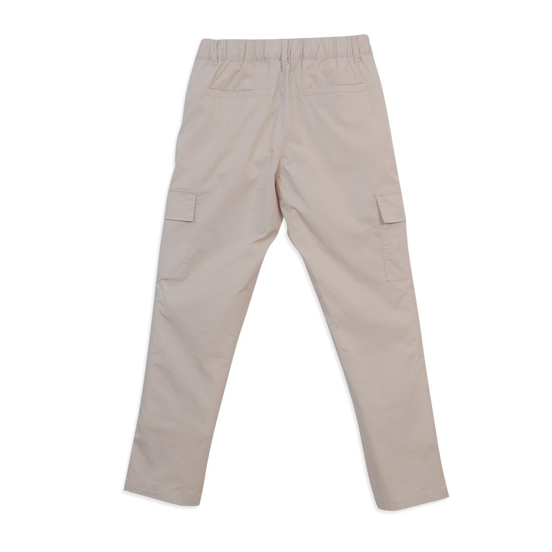 GIORDANO Men's Cotton Spandex Twill Mid Rise Relax Tapered Elastic Waist Cargo Pants (01116011)