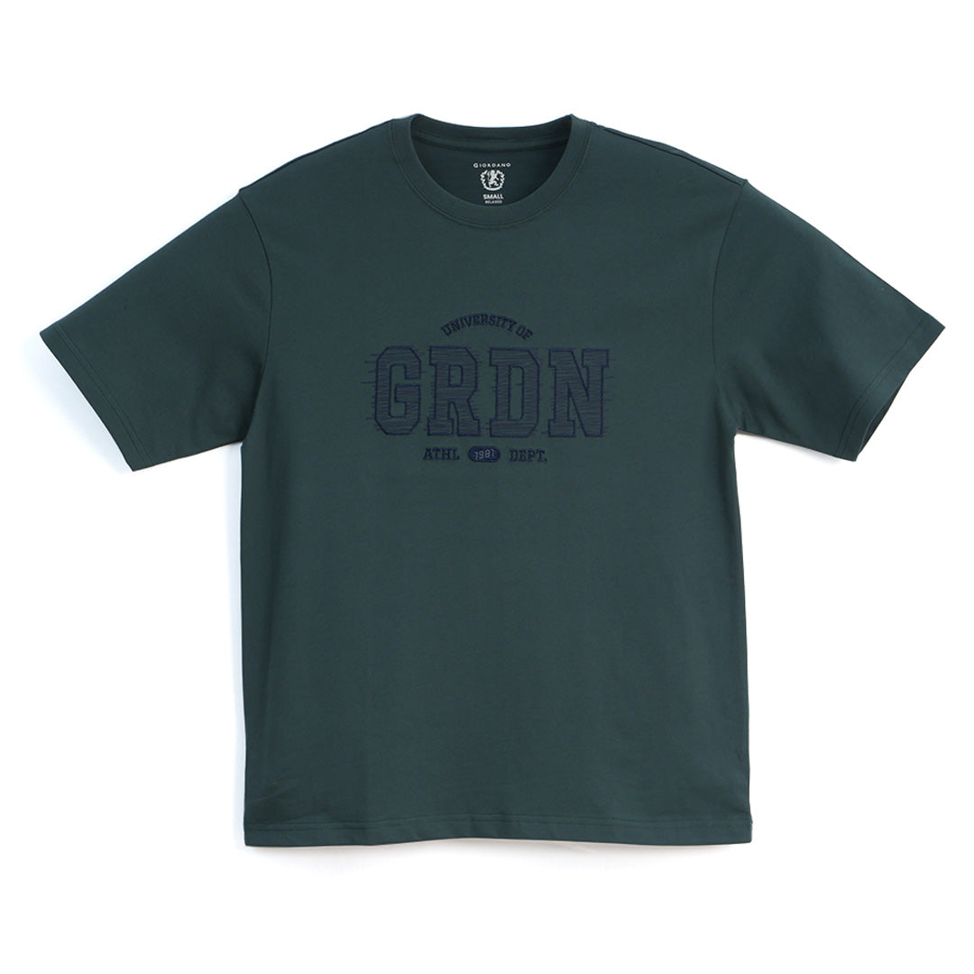 GIORDANO Men's Athletic Dept. Relax Fit Printed Tee (01095232)