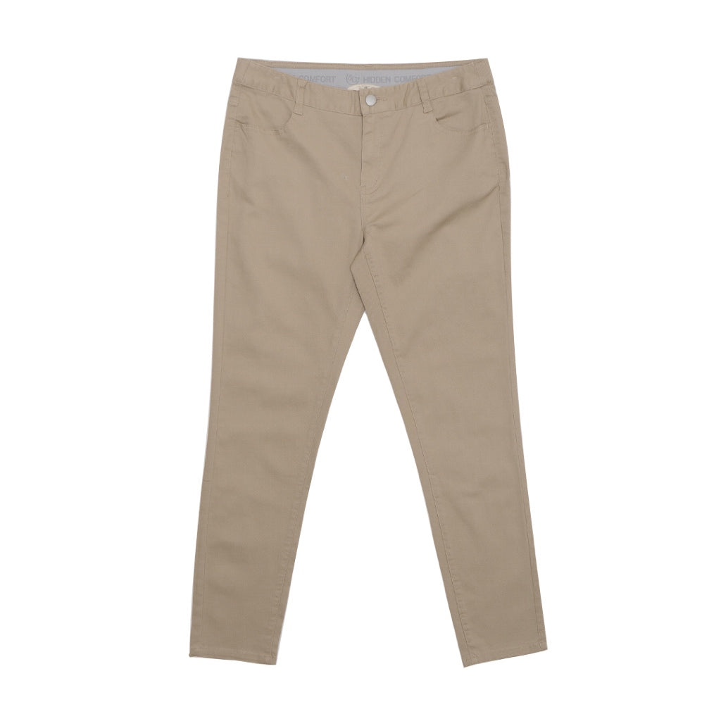 GIORDANO Women's Cotton Lycra Twill Mid Rise Slim Tapered Pants  (05415038)