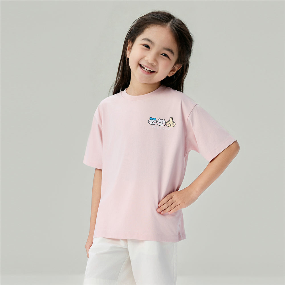 GIORDANO Junior x Chiikawa Sorona Jersey Crew Neck Relax Fit Printed Tee (03386303)