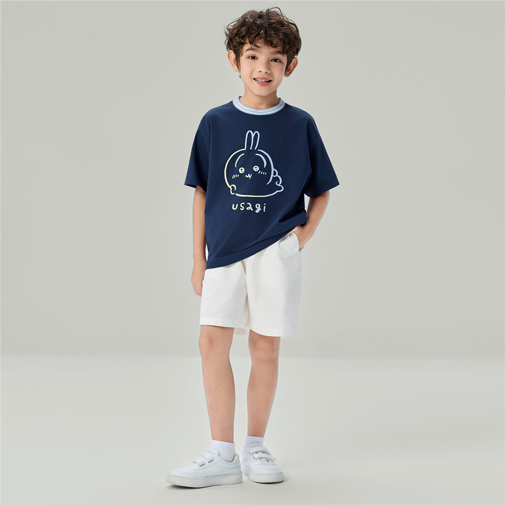GIORDANO Junior x Chiikawa Sorona Jersey Crew Neck Relax Fit Printed Tee (03086301)