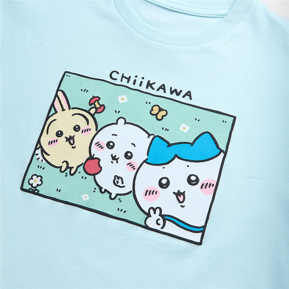 GIORDANO Junior x Chiikawa Sorona Jersey Crew Neck Relax Fit Printed Tee (03086307)