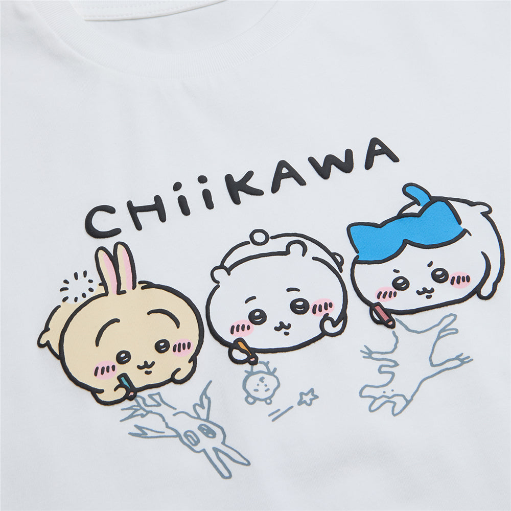 GIORDANO Junior x Chiikawa Sorona Jersey Crew Neck Relax Fit Printed Tee (03086318)
