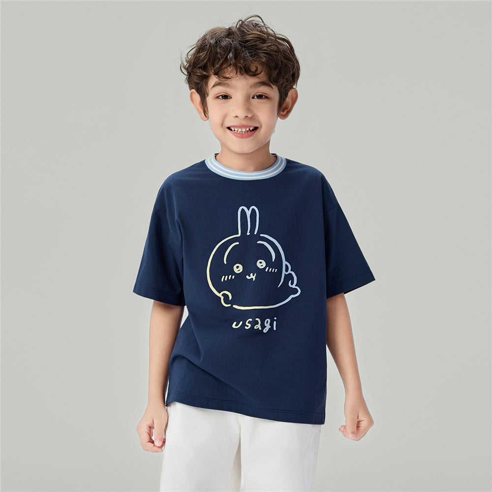 GIORDANO Junior x Chiikawa Sorona Jersey Crew Neck Relax Fit Printed Tee (03086301)
