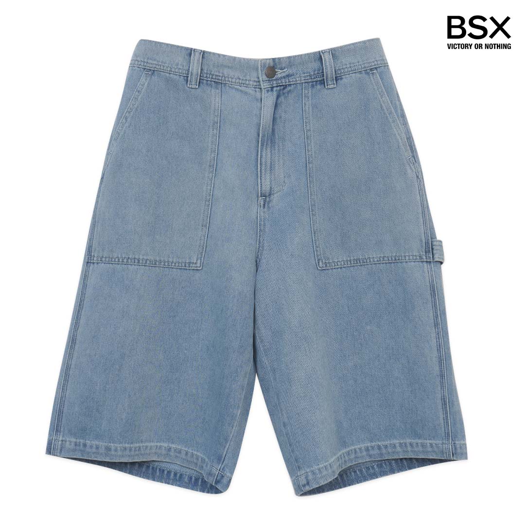 GIORDANO Men's BSX Cotton Blend Denim Regular Fit Pocket Shorts (04106214)