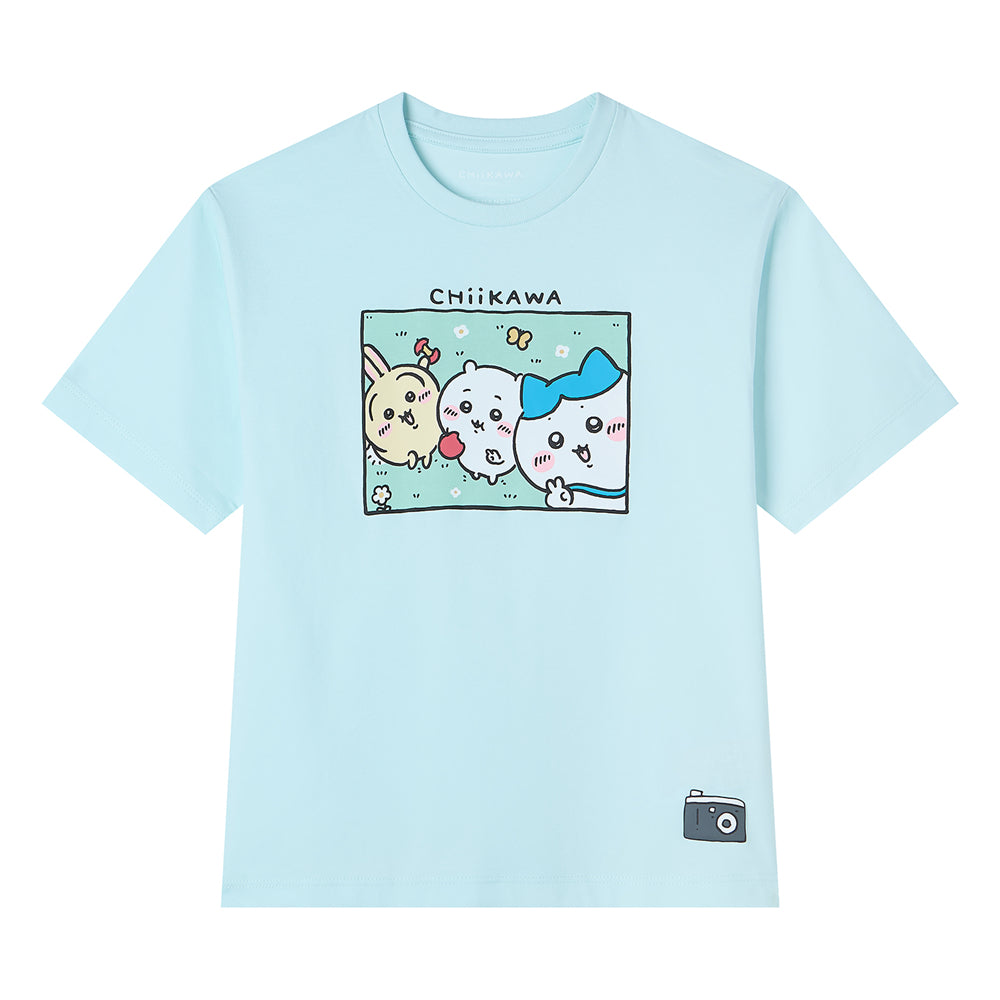 GIORDANO Junior x Chiikawa Sorona Jersey Crew Neck Relax Fit Printed Tee (03086307)