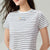 GIORDANO x Chiikawa Women's Cotton Blend Jersey Crew Neck Crop Fit Printed Tee (05396410)