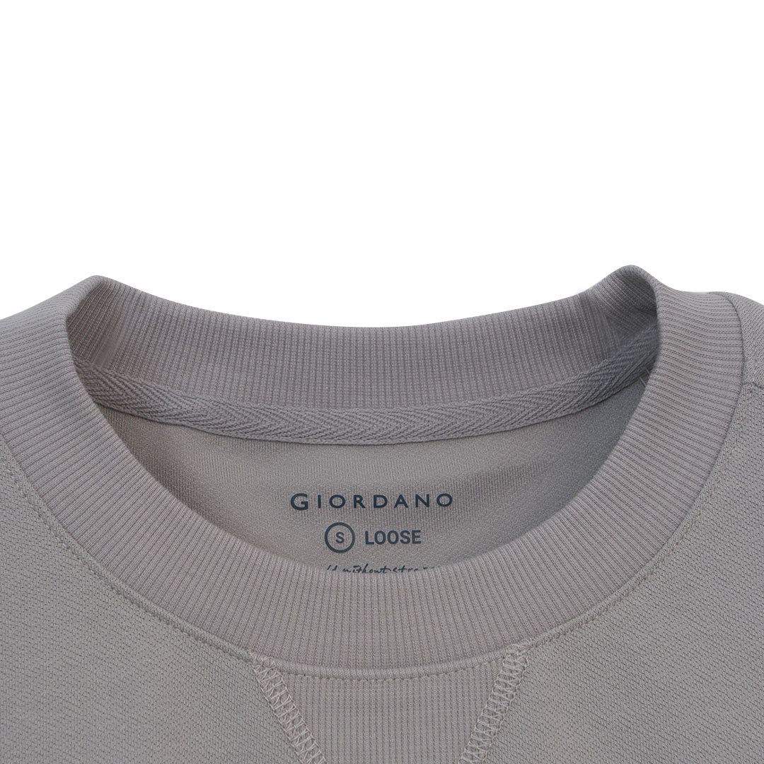 GIORDANO Men's Cotton Polyester Crew Neck Loose Fit Tee (01026221)