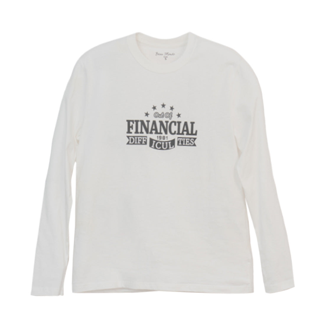 GIORDANO Men's Beau Monde Cotton Jersey Crew Neck Long Sleeves Printed Tee (13094790)