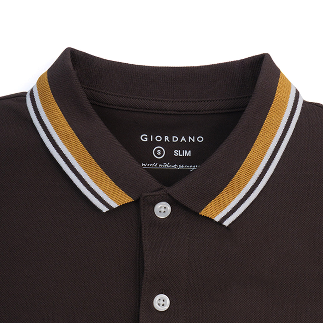 GIORDANO Men's Slim Fit Signature Polo (01016256)