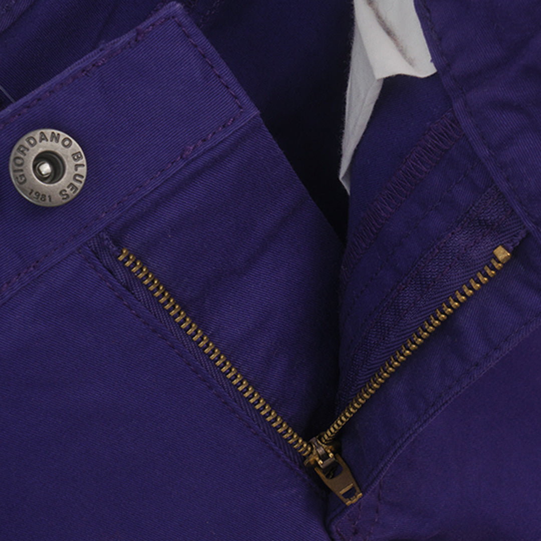 GIORDANO Women's Cotton Spandex Twill Low Rise Skinny Straight Pocket Pants (05414565)