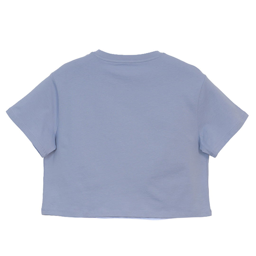 GIORDANO Women's Cotton Jersey Crew Neck Short Sleeve Crop Print Tee (05396251)