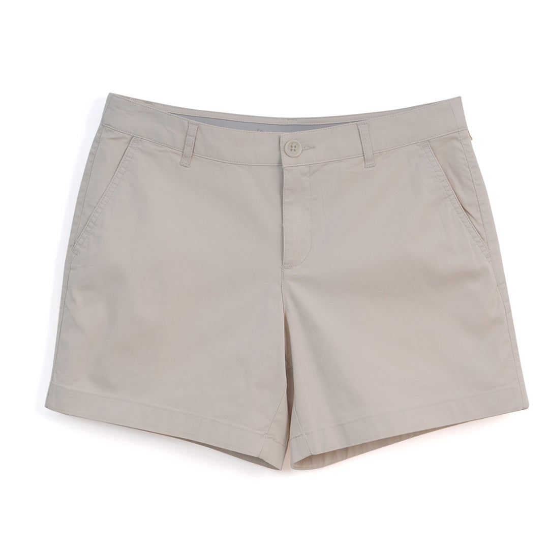 GIORDANO Women's Cotton Nylon Spandex Twill Mid Rise Slim Fit Pocket Shorts (05406218)
