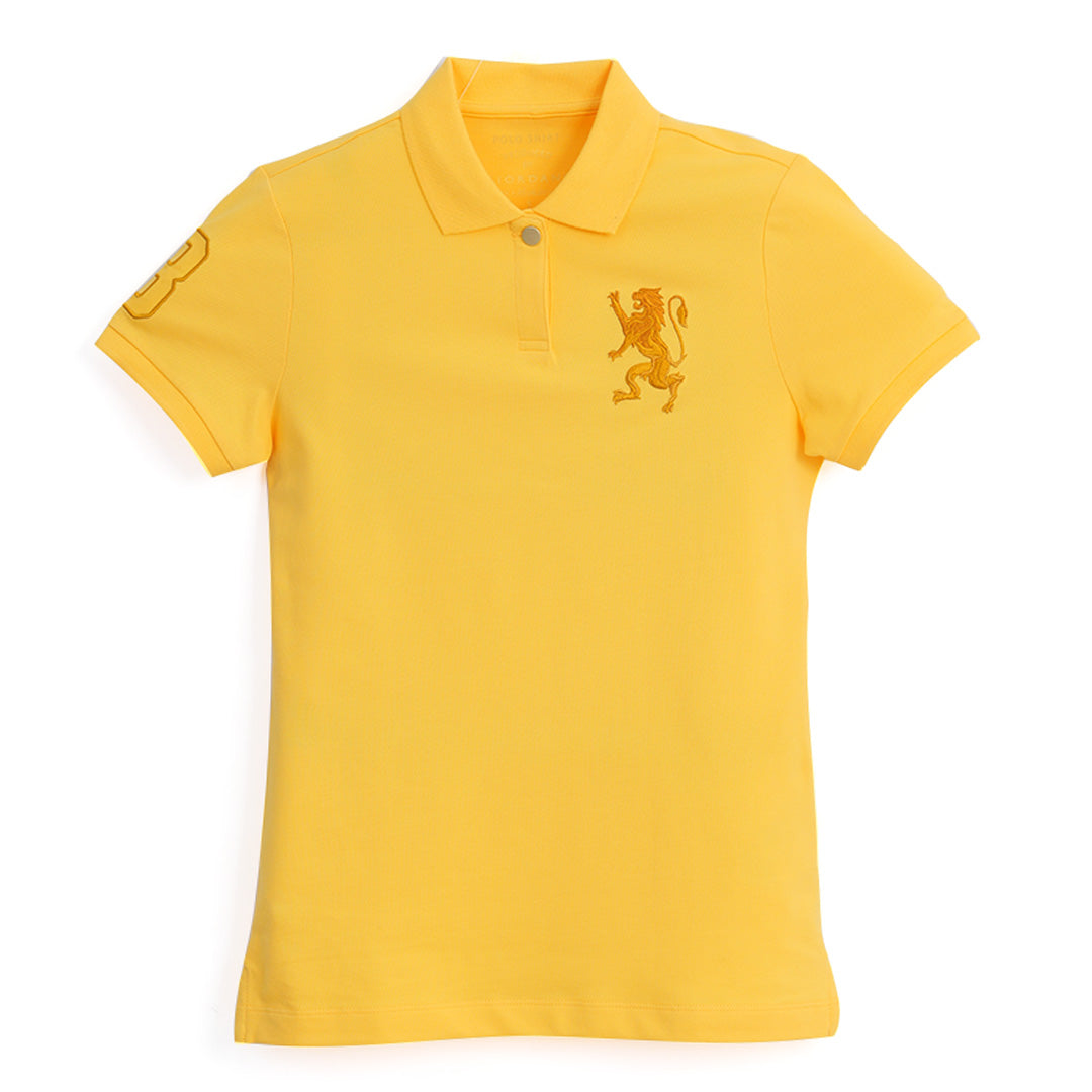 GIORDANO Women's 3D Lion Slim Fit Polo (05316225)