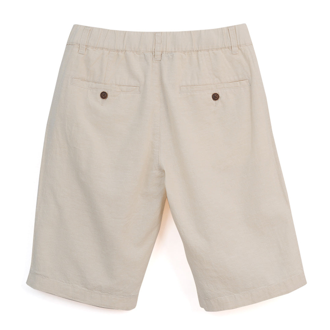 GIORDANO Men's Linen Cotton Low Rise Slim Fit Bermuda Shorts (01106227)