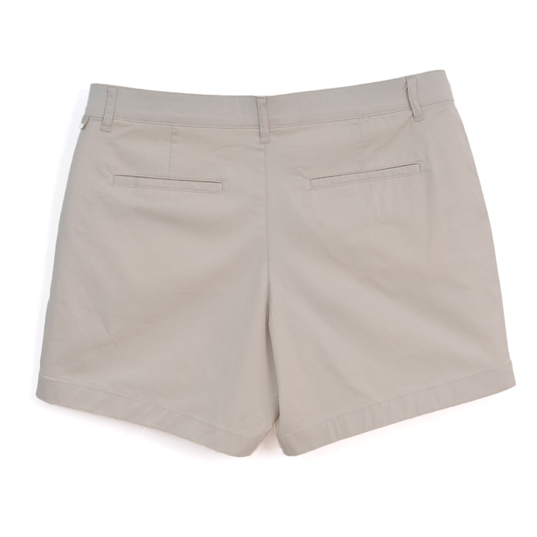 GIORDANO Women's Cotton Nylon Spandex Twill Mid Rise Slim Fit Pocket Shorts (05406218)