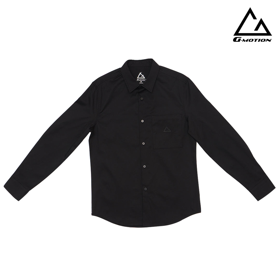 GIORDANO Men's G-Motion Long Sleeves Relax Fit Pocket Shirt  (09045324)