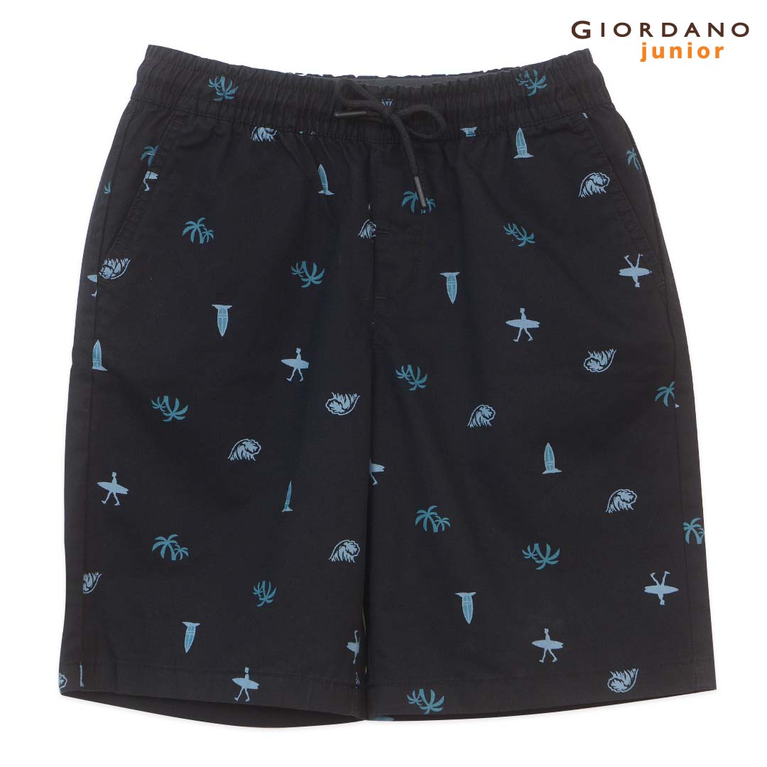 GIORDANO Junior Cotton Twill Mid Rise Comfort Fit Drawstring Shorts (03105255)