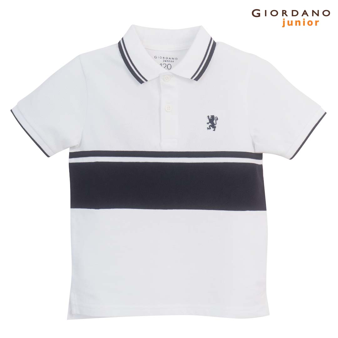 GIORDANO Junior Cotton Lycra Pique Embroidery Bold Polo (03015342)