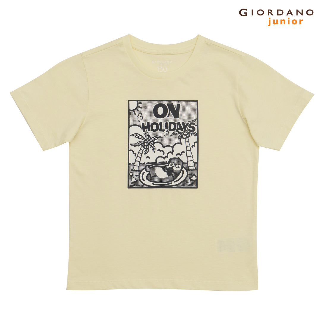 GIORDANO Junior Cotton Jersey Crew Neck Printed Tee (03095204)