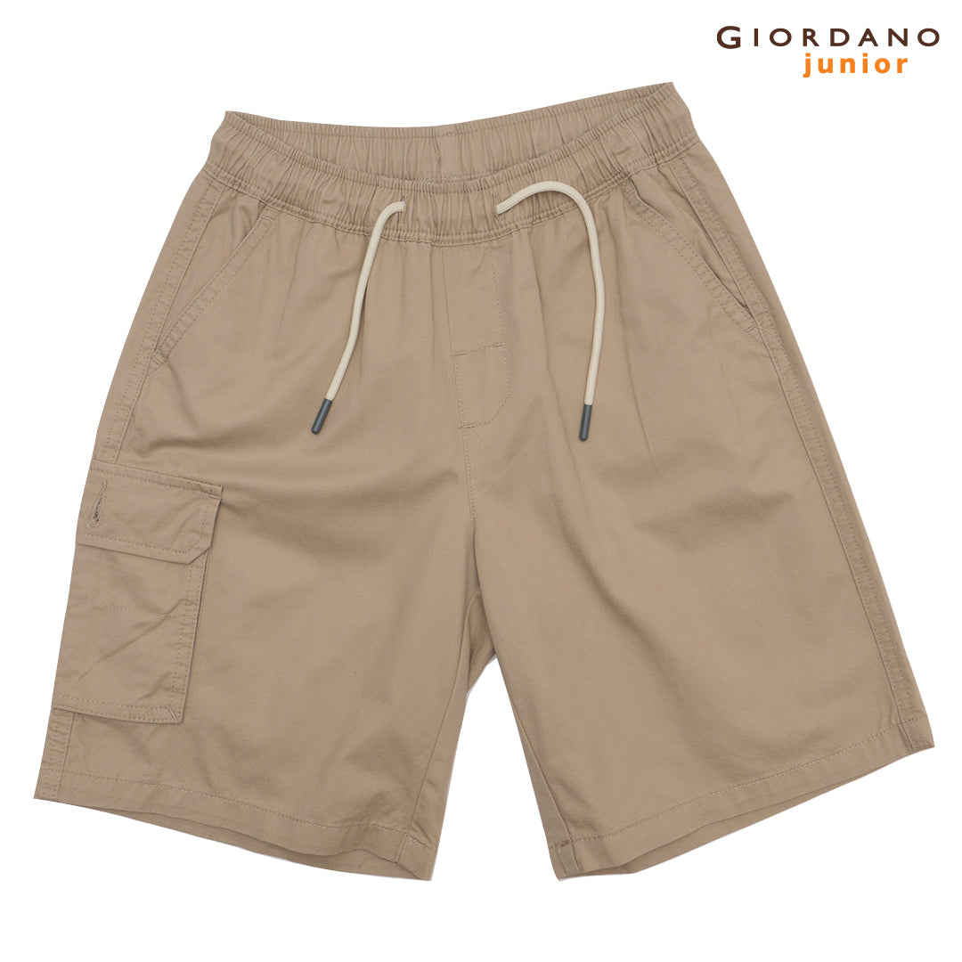 GIORDANO Junior Cotton Twill Mid Rise Relax Fit Cargo Shorts (03103201