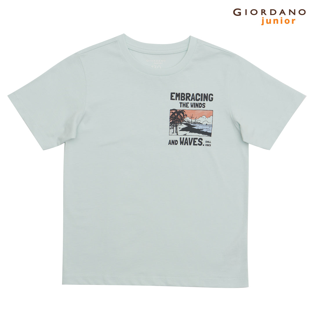 GIORDANO Junior Cotton Jersey Crew Neck Printed Tee (03095204)
