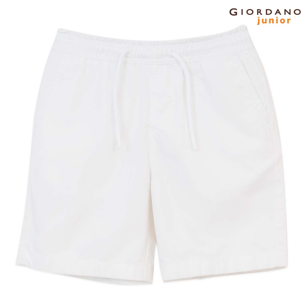 GIORDANO Junior Cotton Twill Mid Rise Comfort Fit Drawstring Shorts (03105255)