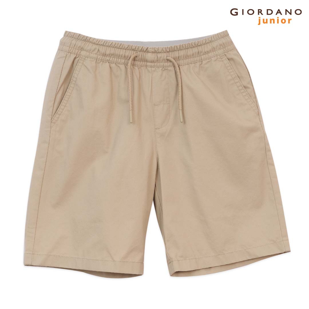GIORDANO Junior Cotton Twill Mid Rise Comfort Fit Drawstring Shorts (03105255)