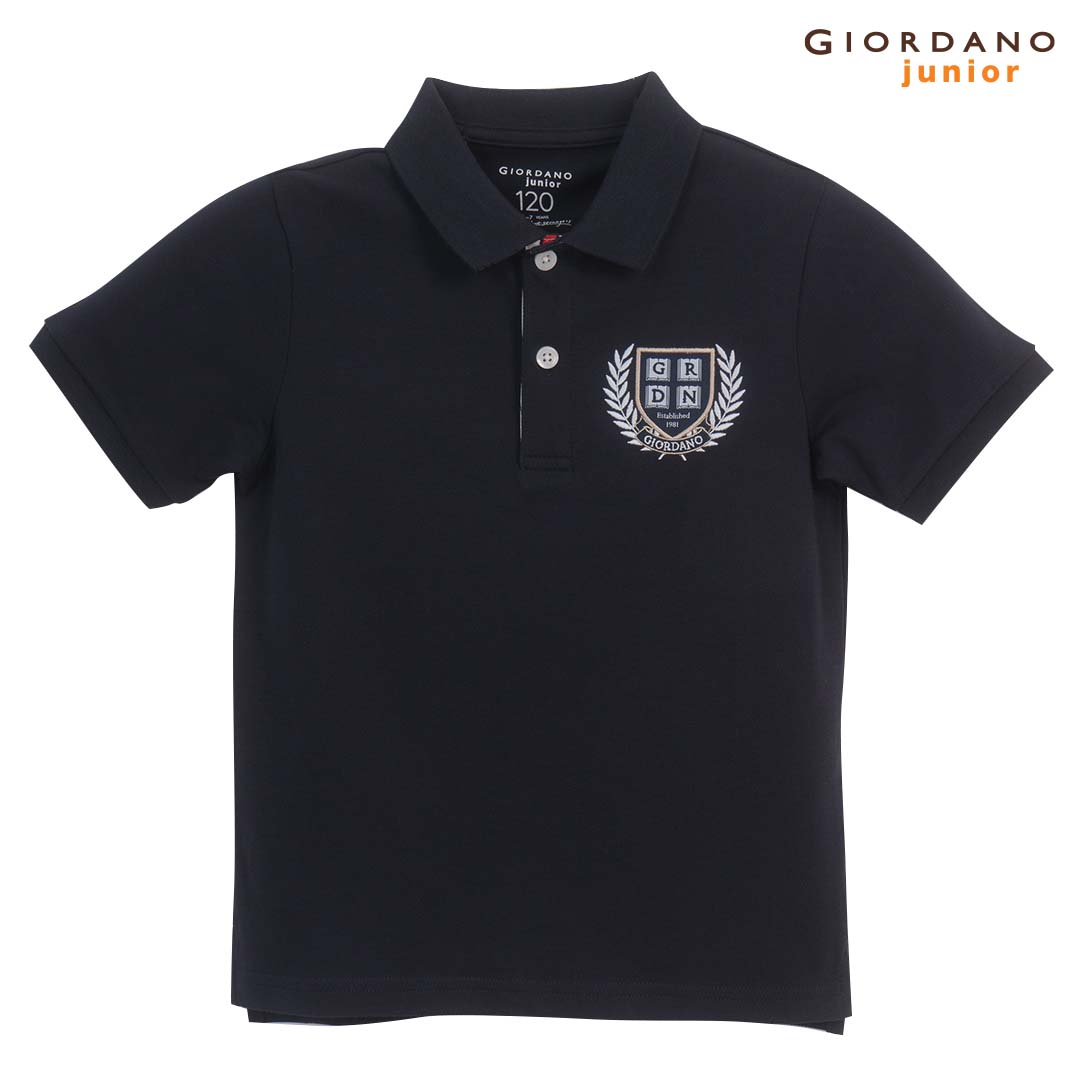 GIORDANO Junior Cotton Lycra Pique Embroidery Bold Polo (03015342)