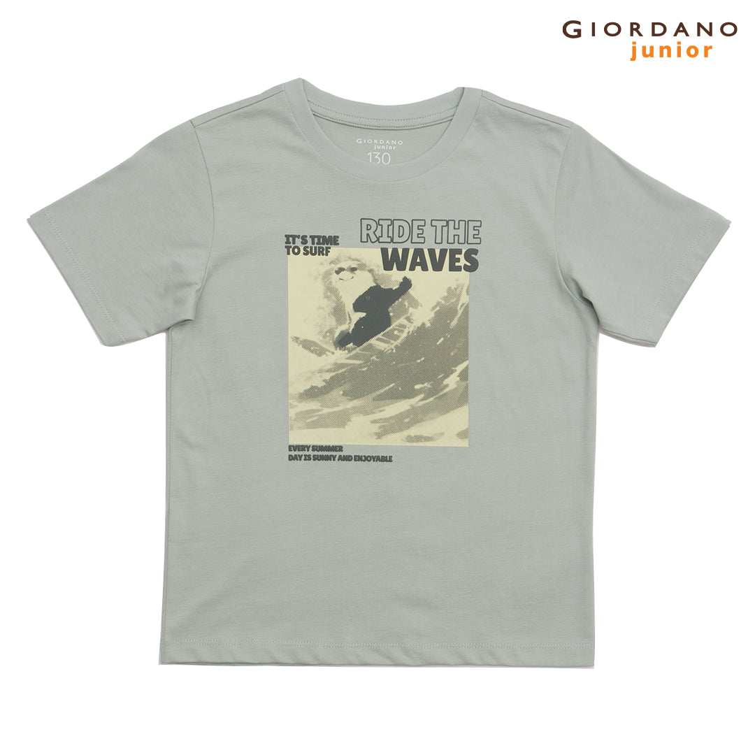 GIORDANO Junior Cotton Jersey Crew Neck Printed Tee (03095204)