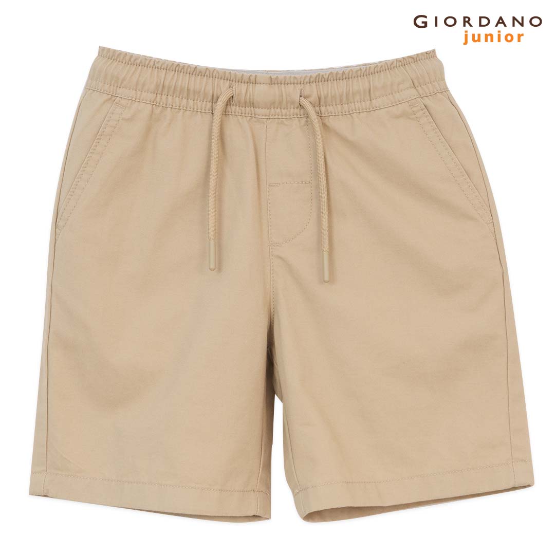 GIORDANO Junior Cotton Twill Mid Rise Comfort Fit Drawstring Shorts (03105255)