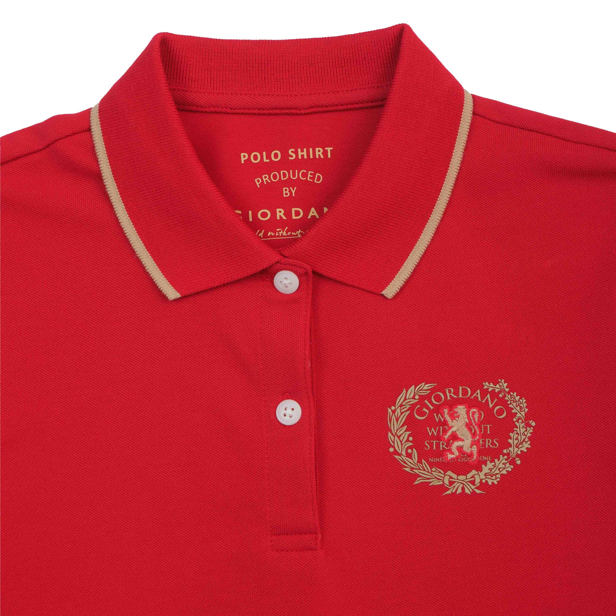 GIORDANO Women's Cotton Lycra Bold Polo (05315332)