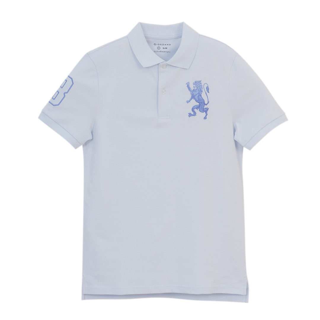 GIORDANO Men's 3D Lion Slim Fit Polo (01016222)