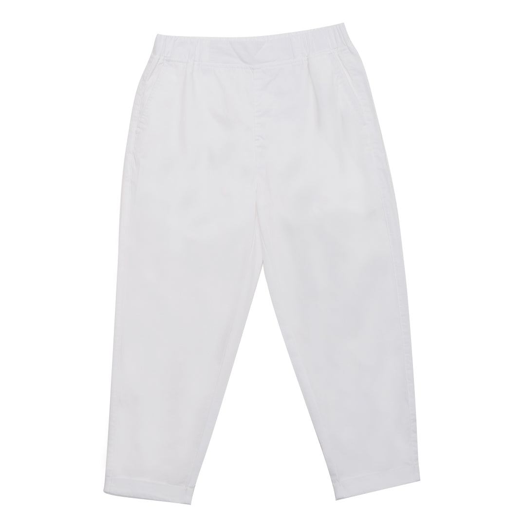 GIORDANO Women's Cotton Twill Mid Rise Relax Tapered Fit Audrey Pants (05425256)