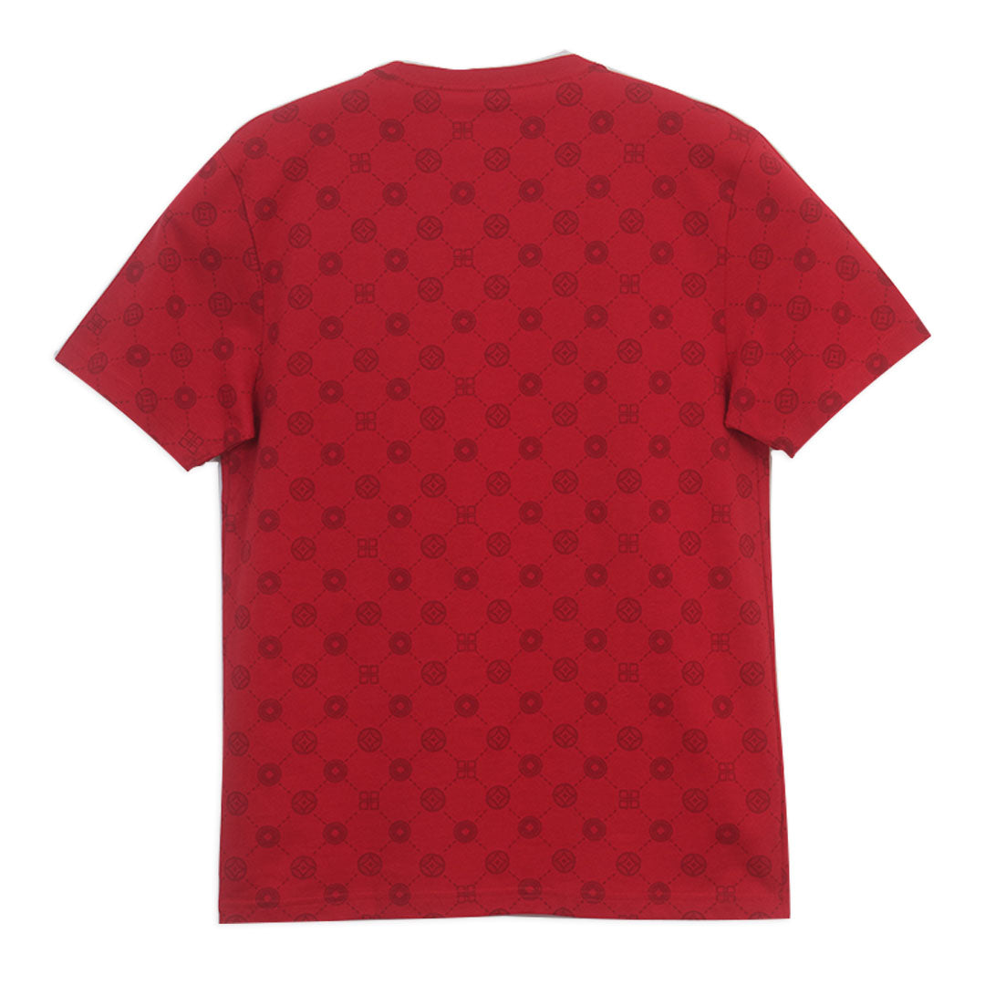 GIORDANO Men's Jersey CNY Crew Neck Shorts Sleeve Slim Printed Tee (01096243)