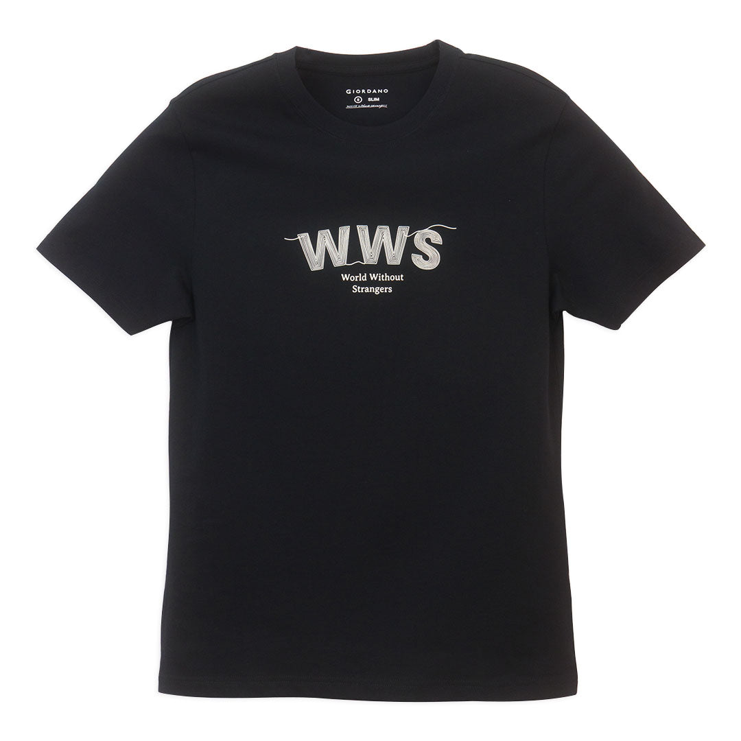 GIORDANO Men's WWS Slim Fit Printed Tee (01096316)