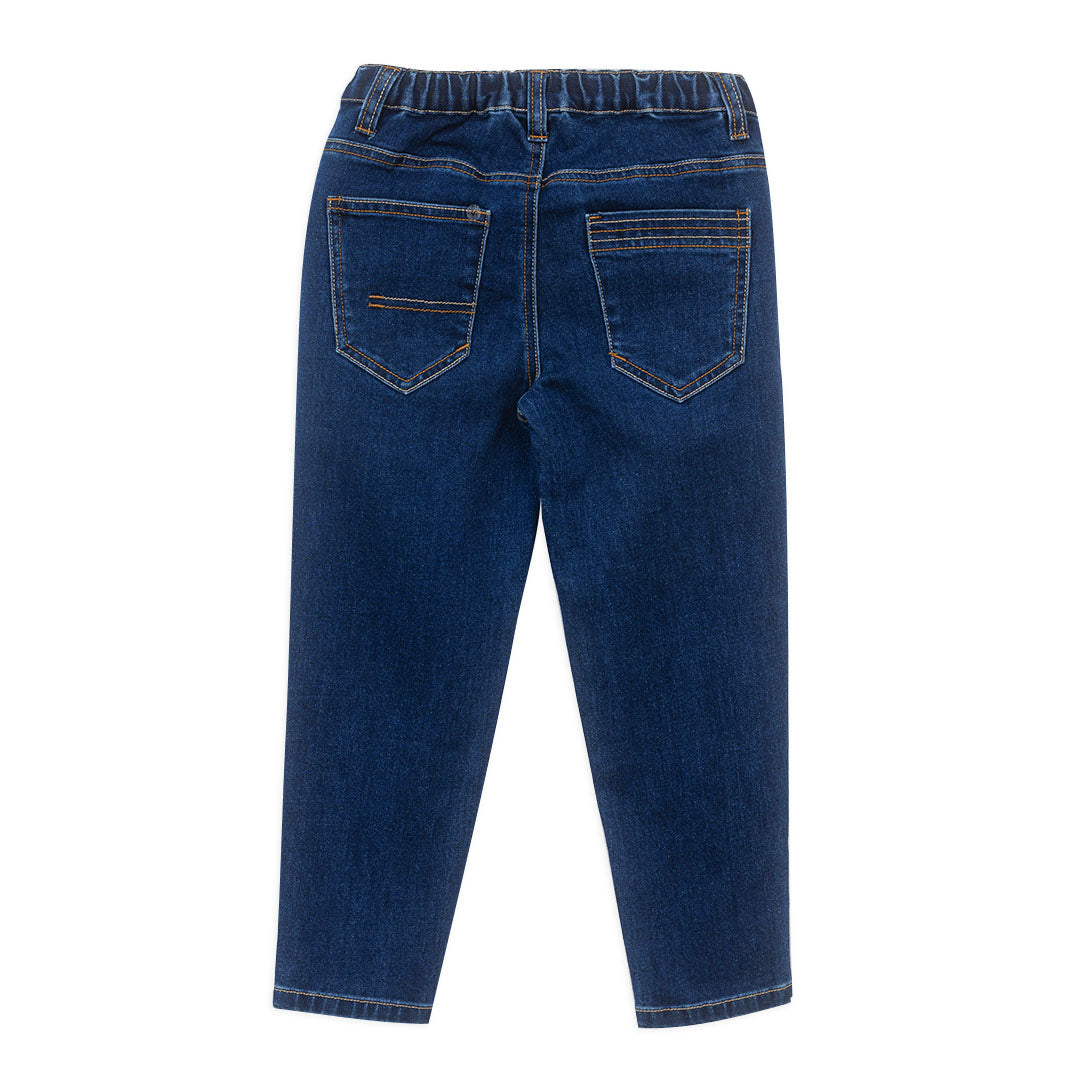 GIORDANO Junior Stretch Denim Mid Rise Regular Tapered Fit Jeans (03115015)