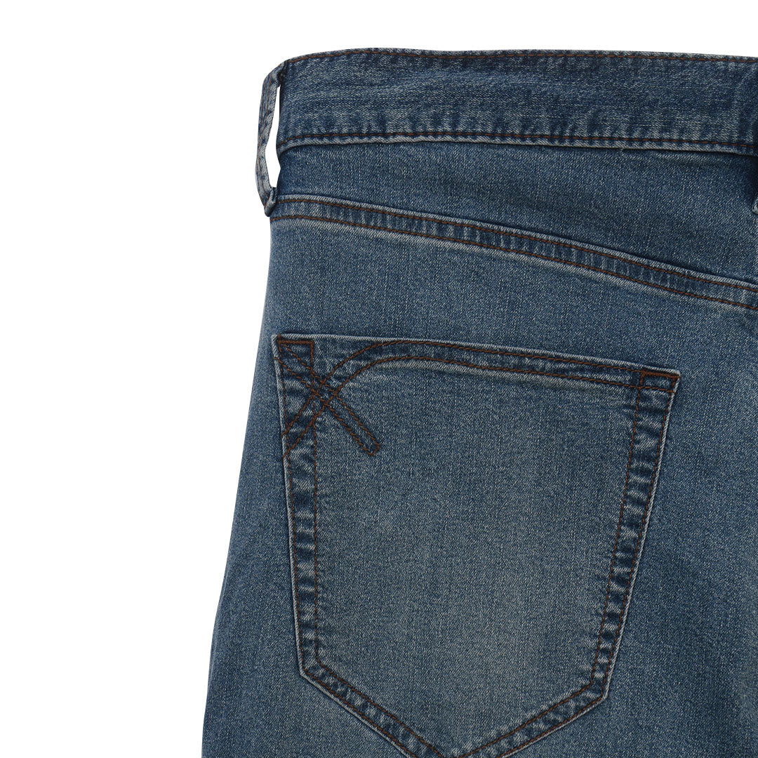 GIORDANO Men's Cotton Nylon Spandex Denim Mid Rise Relax Straight Fit Jeans (01116013)